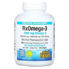 Natural Factors RxOmega-3 Factors 120 Softgel...