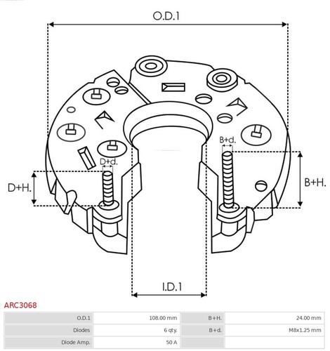 RECTIFIER ALTERNATOR ARC3068 - Picture 4 of 10