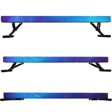 Seliyoo Adjustable Balance Beam for Kids, 8FT Gymnastics Beam with Anti-Slip Leg
