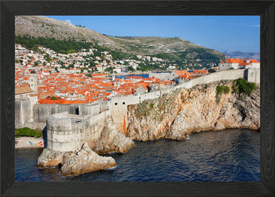 Altstadt in Dubrovnik gerahmtes Wandbild Poster Leinwanddruck Bild