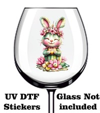 Easter Cactus Plant UV DTF Stickers - Bin Tumbler Wine Glass Bottle Cup Laptop