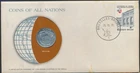 LS81263 Belgium 1978 nation of the world FDC numis letter used