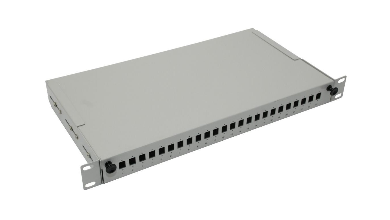 Fiber Optic Switch 1U/19, 24xSC Simplex O-1U-24-SI-W-GR