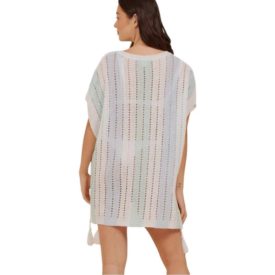 Surf Gyspy Stripe Soft Knit Square Cover Up in Bondi Womens Size Small - Изображение 2 из 4
