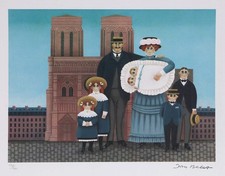 Jan Balet, Twins, Offset Lithograph, sigjned in the plate and numbered in pencil