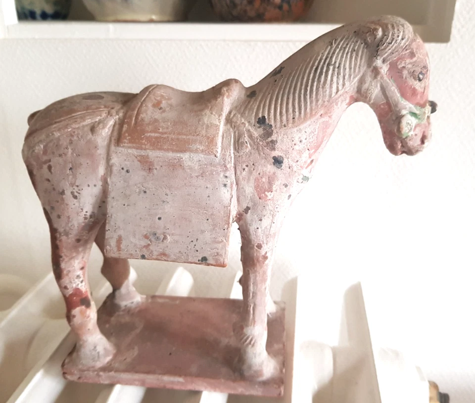 ancien cheval terre cuite Chine - Photo 2/4