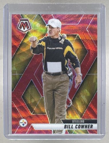2025 Panini Mosaic Football Red Wave Bill Cowher #226