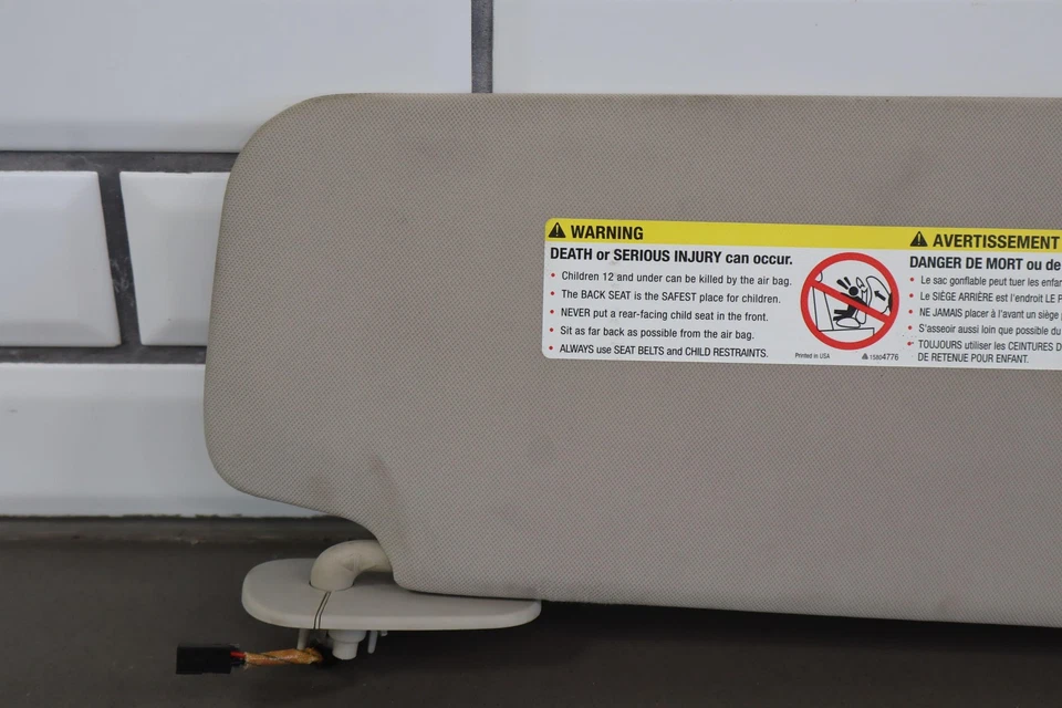 Par de parasoles interiores izquierda/derecha para Chevy Silverado 2500HD 07-14 OEM Foto 3 de 4