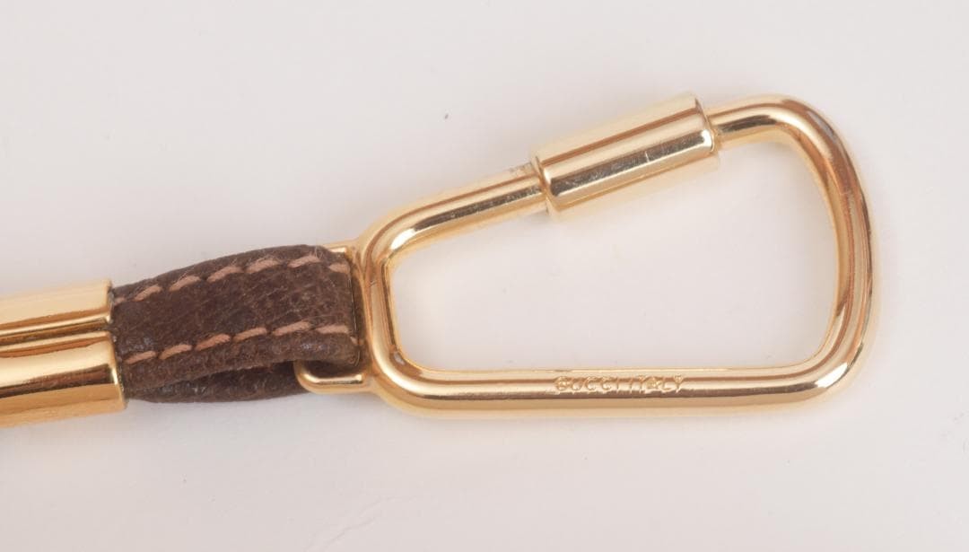 GUCCI Gucci Old Keychain Interlocking Leather - image 3