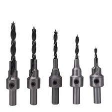 Adjustable Multi-Step Countersink for Confirmat Screw Two-Piece Drill Bit Dia...