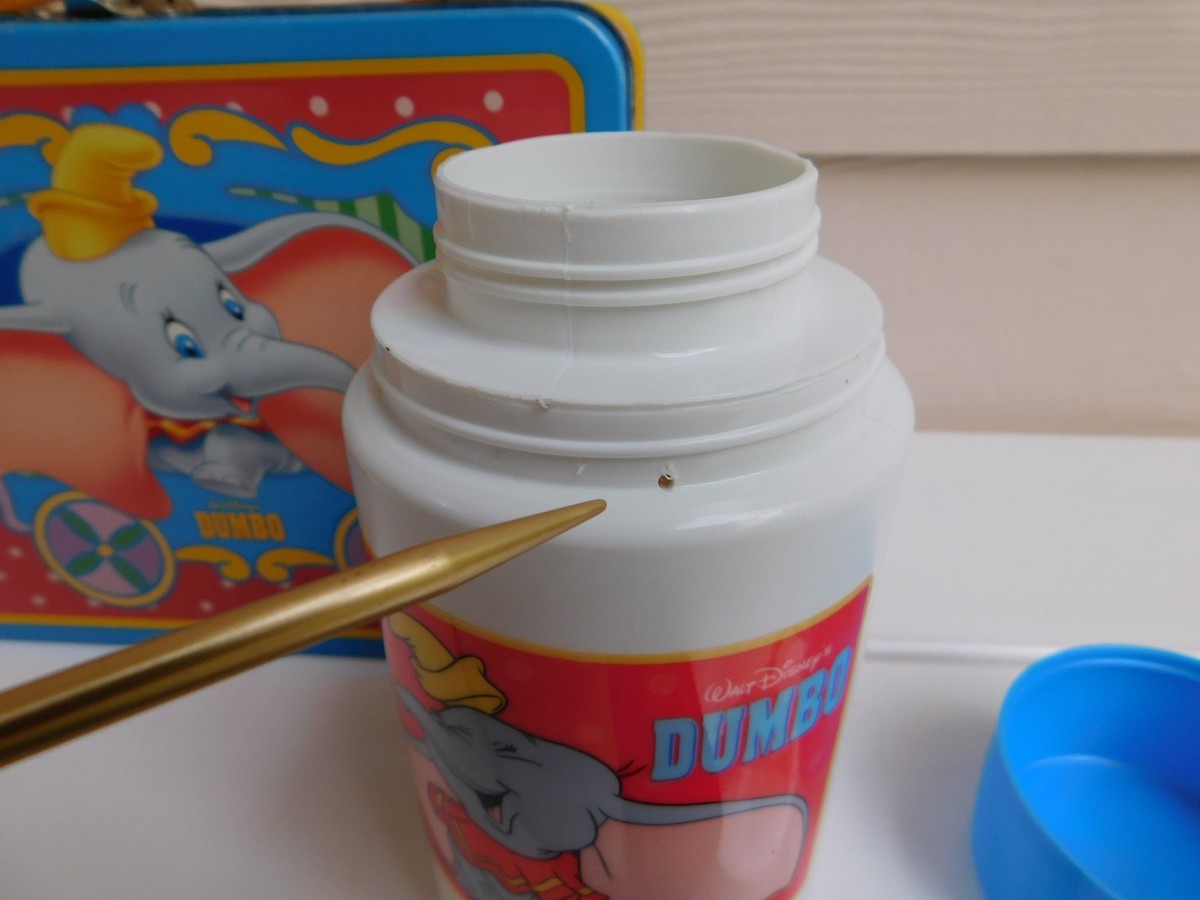 Dumbo Metal Thermos Lunch Box w/ Thermos Disney Lunchbox Colorful