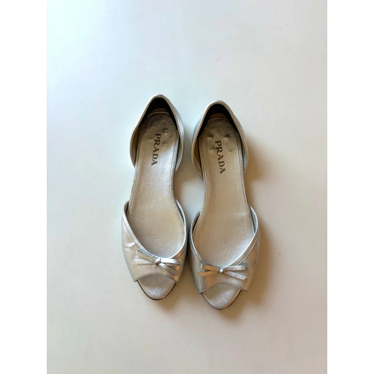 PRADA Silver Flats for Women for sale | eBay