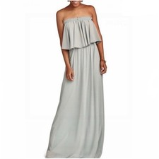 Show Me Your Mumu Hacienda Maxi Dress Women Small Silver Ruffle Ethereal Formal