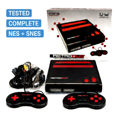 Retro-Bit Retro Duo V3.0 NES SNES Console Bundle 4 Games Complete New Open Box