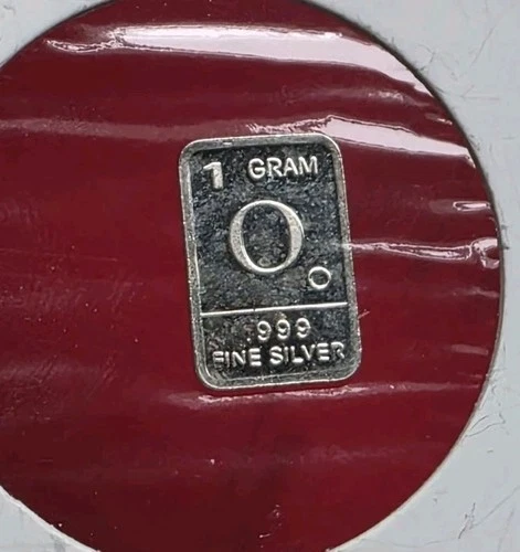 Letter "O" - 1 Gram .999 Fine Pure Silver Bullion Mini Square Bar Ingot Coin