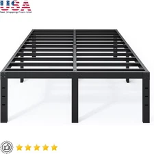 Sturdy Full Bed Frame Heavy Duty Metal Platform Quick Assembly No Box Spring New