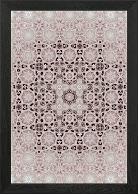 Vintage pink floral morph1 Framed Wall Art Poster Canvas Print Picture