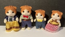 Sylvanian Families Calico Critters Maple Cat Family Set Of Four Epoch