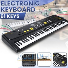 New Digital Piano Keyboard 61 Key Electronic Piano with Mic  Stand Microphone