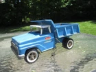 Vintage early 60s Tonka Pressed Steel HYDRAULIC DUMP TRUCK 13" Blue Repair/Parts