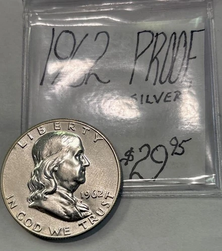 1962 Proof Franklin Silver Half Dollar Coin!  ENN Coins