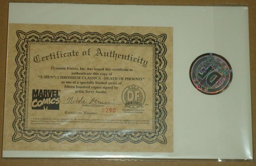 X-Men Chrome Classics Death of Phoenix DF Signed Lmtd 290 of 1500 Cert-Sealed - Picture 2 of 2