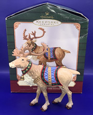 2001 Hallmark Keepsake Ready Reindeer Christmas Ornament QX8295 HO30