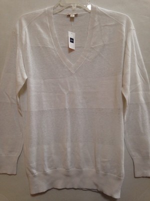 Womens GAP Designed & Crafted Long Sleeve V-Neck Sweater Size XS