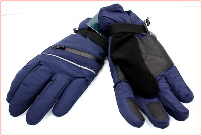 Tek Gear Mens Winter SKI Gloves - THINSULATE Touch Screen BLUE - SMALL / MEDIUM