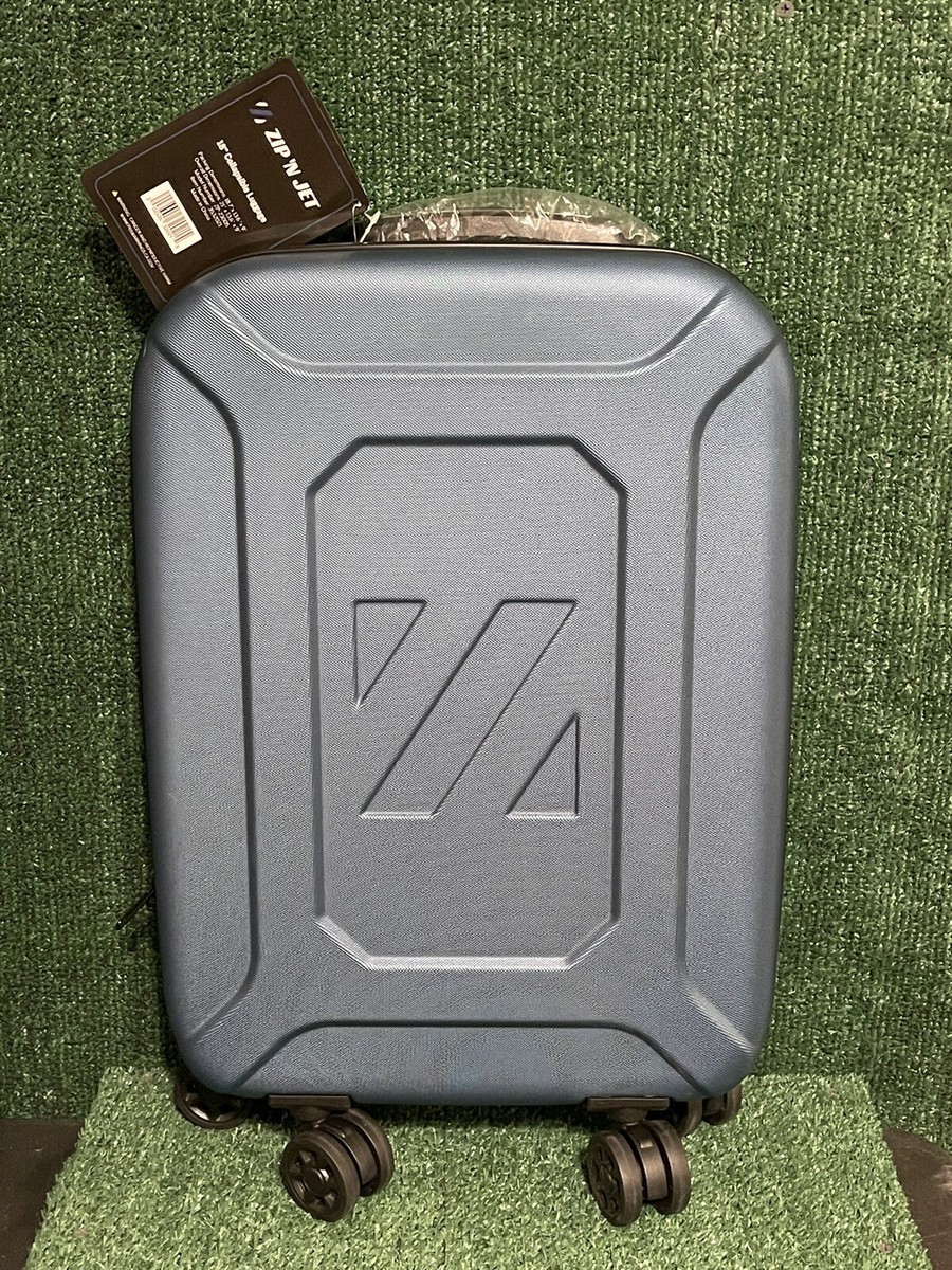 Zip N Jet 18” Collapsible Luggage Rolling Blue New With Tags Fast