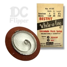 Peseux 130 Mainspring 1.30 x 0.09 x 216 Watch Part BestFit 412C Alloy NOS Read!