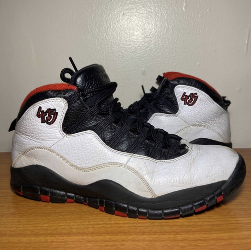 Nike Air Jordan 10 X Double Nickel 205 45 Size 9.5 Sneakers Shoes White Red
