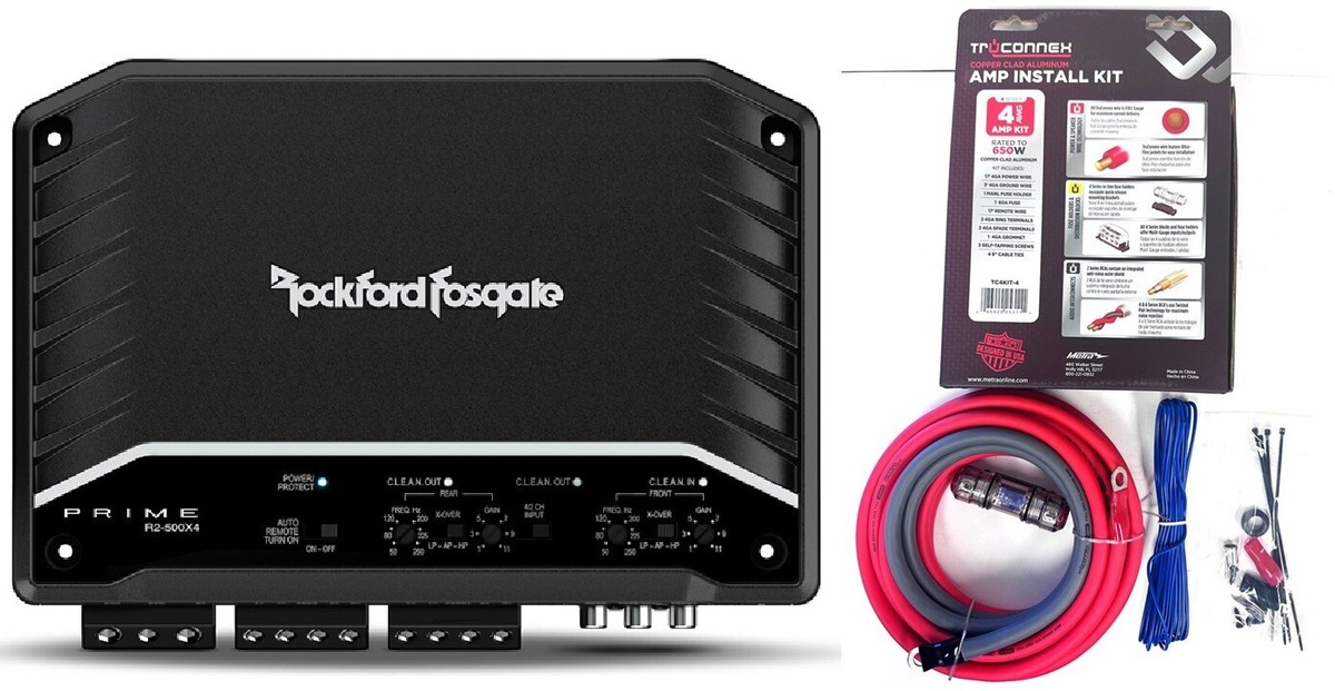 Rockford Fosgate R500X4 アンプ Amazon.com: Rockford Fosgate R2-500X4 Prime 500-Watt 4