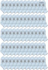 72PK Wholesale Bulk Kids Mid Ankle Socks, Cotton Athletic Ankle Socks 4-6 White