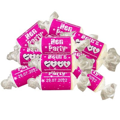Personalisierte Junggesellinnenabschied Liebe Herz Verpackungen Zum Selbermachen Süßigkeiten Gefälligkeiten Rosa Braut
