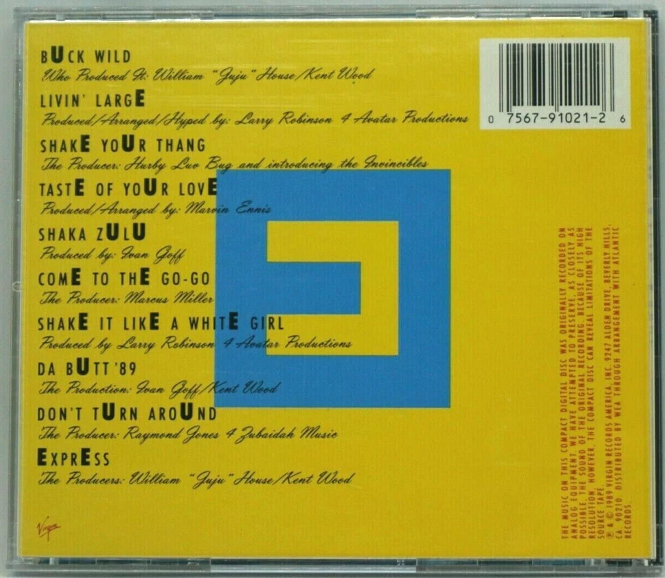 E.U. (Experience Unlimited) : Livin Large CD Album - (1989 1st Press) - Da Butt - Image 2 of 3