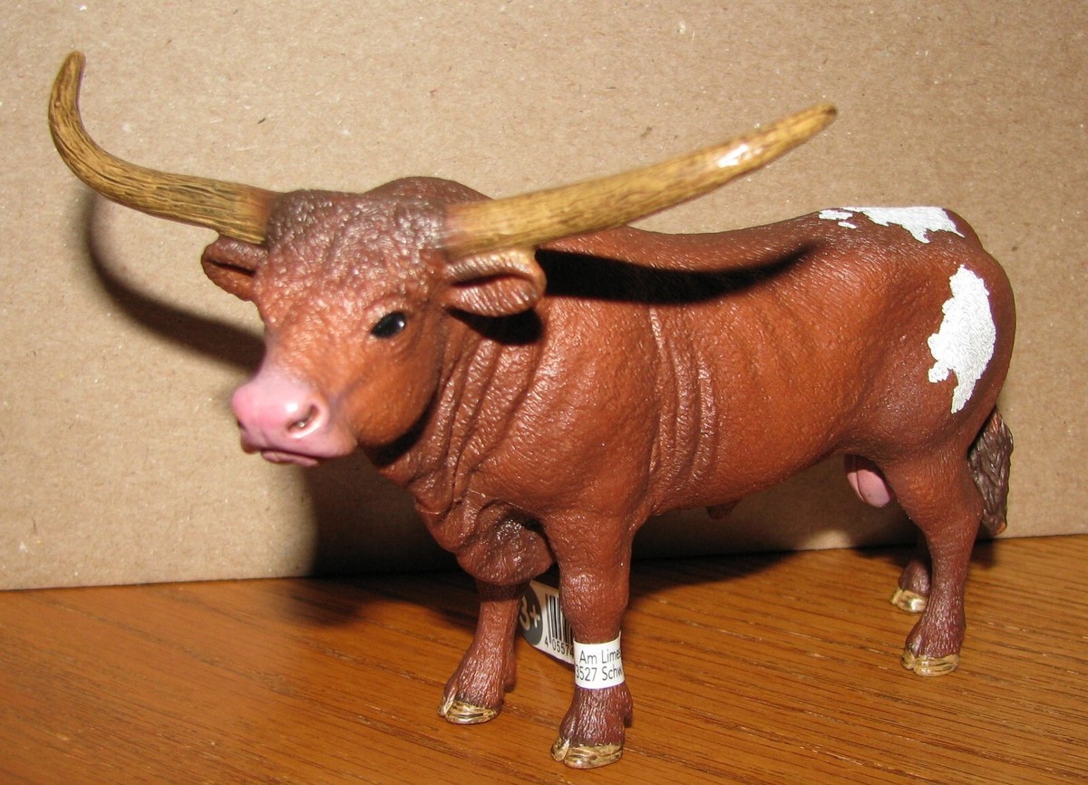 Schleich Texas Longhorn Bull Animal Figure #13866