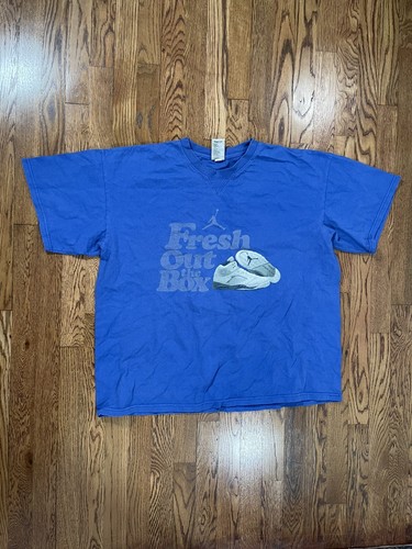 Air Jordan 5 Stealth Blue T Shirt Size XL Fresh Out The Box Retro 00s Og Nike