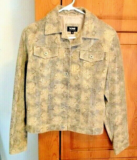 Brand For Joseph 100% Suede Snakeskin Ladies Leather Jacket Size S