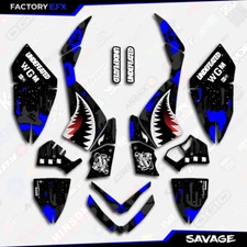 Black & Blue Savage Camo Racing Graphics kit fits 06-08 Polaris Outlaw 450 525