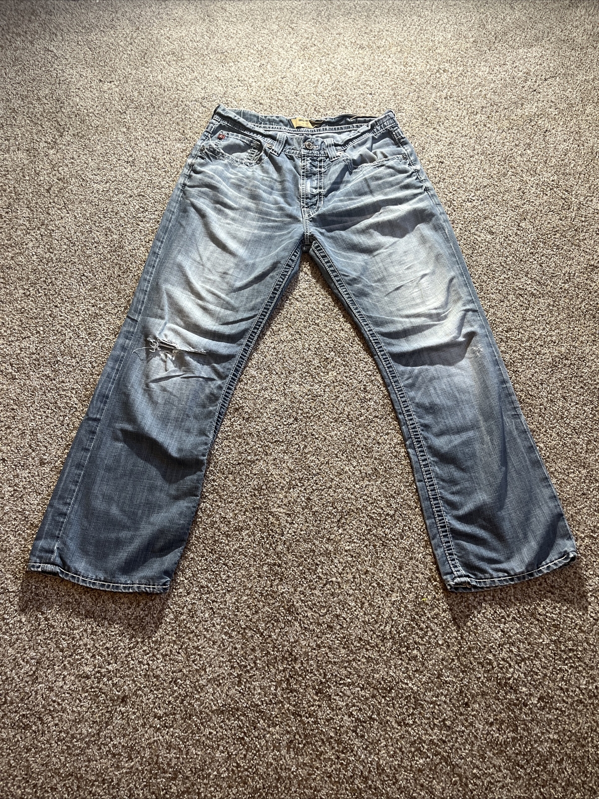 Big Star Pioneer Bootcut Jeans Men's Size 34L Blue Denim Stretch 33 X 29.5 - View 3