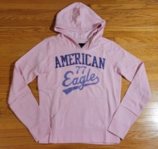 NWT American Eagle Outfitters Women's Soft Fleece Graphic Hoodie Size Small Pink
