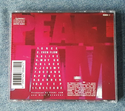 PEARL JAM Ten CD RARE 1991 AUS Epic (468884 2) SMEA matrix Folded poster insert - Picture 2 of 11
