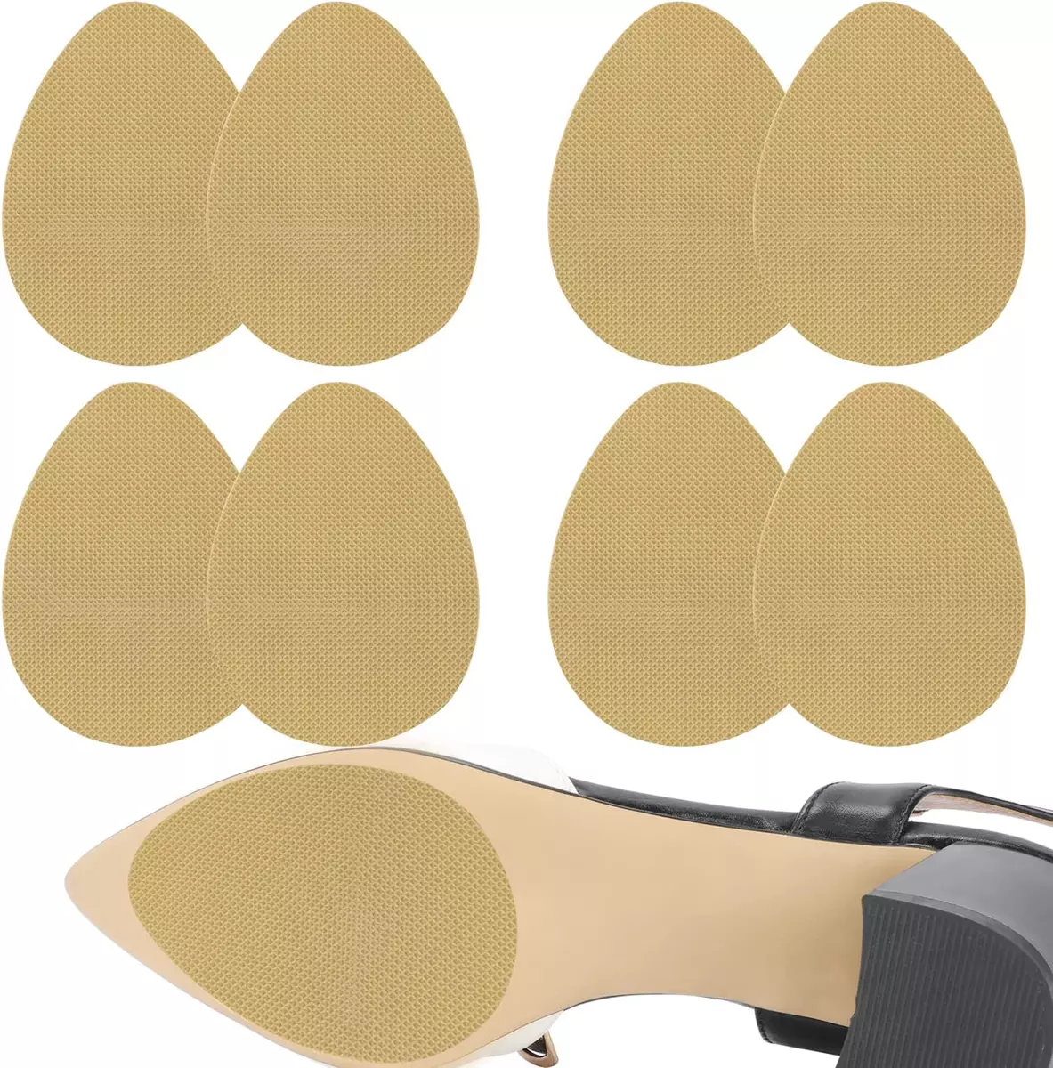 Non-Slip Shoes Pads Sole Protectors Adhesive, High Heels Anti-Slip Shoe  Grips (Black 4pairs)