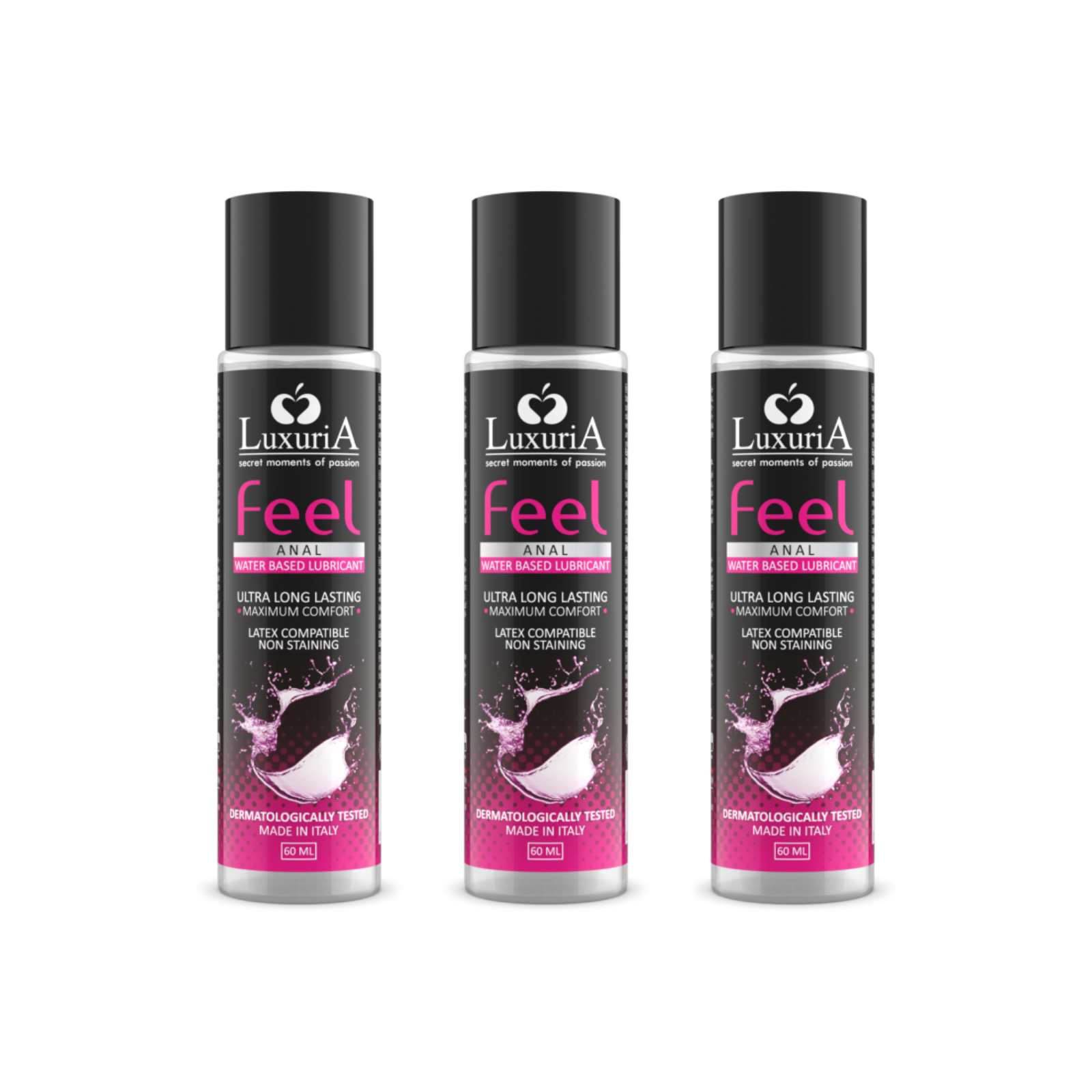 Intimateline Luxuria Feel Anal 3X60 ml Lubrificante Anale a base d'acqua