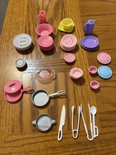 BARBIE doll accessory Tyco Kitchen Littles Mattel Dishes Utencils bowls pots pan