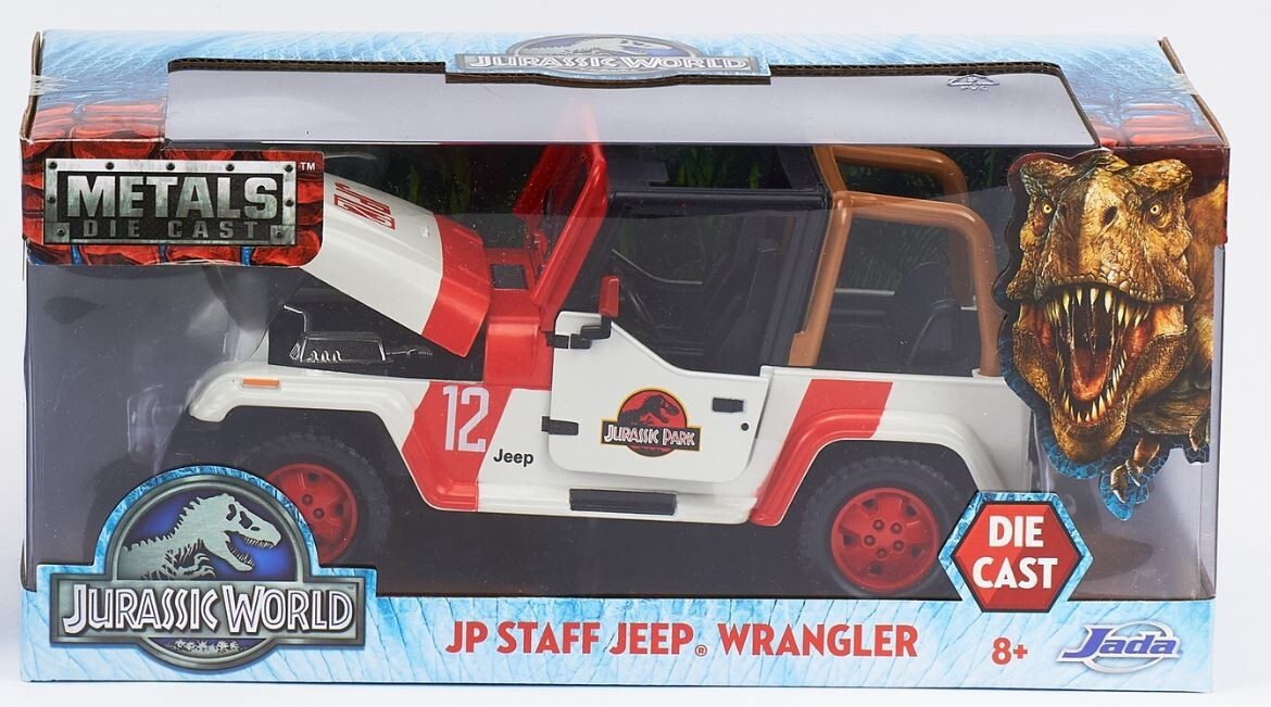 JURASSIC PARK STAFF JEEP WRANGLER - Jada mETALS die cast 1:24 scale ...