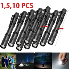 1/5/10x Tactical Flashlight Small LED Torch Light Mini Super Bright Penlight