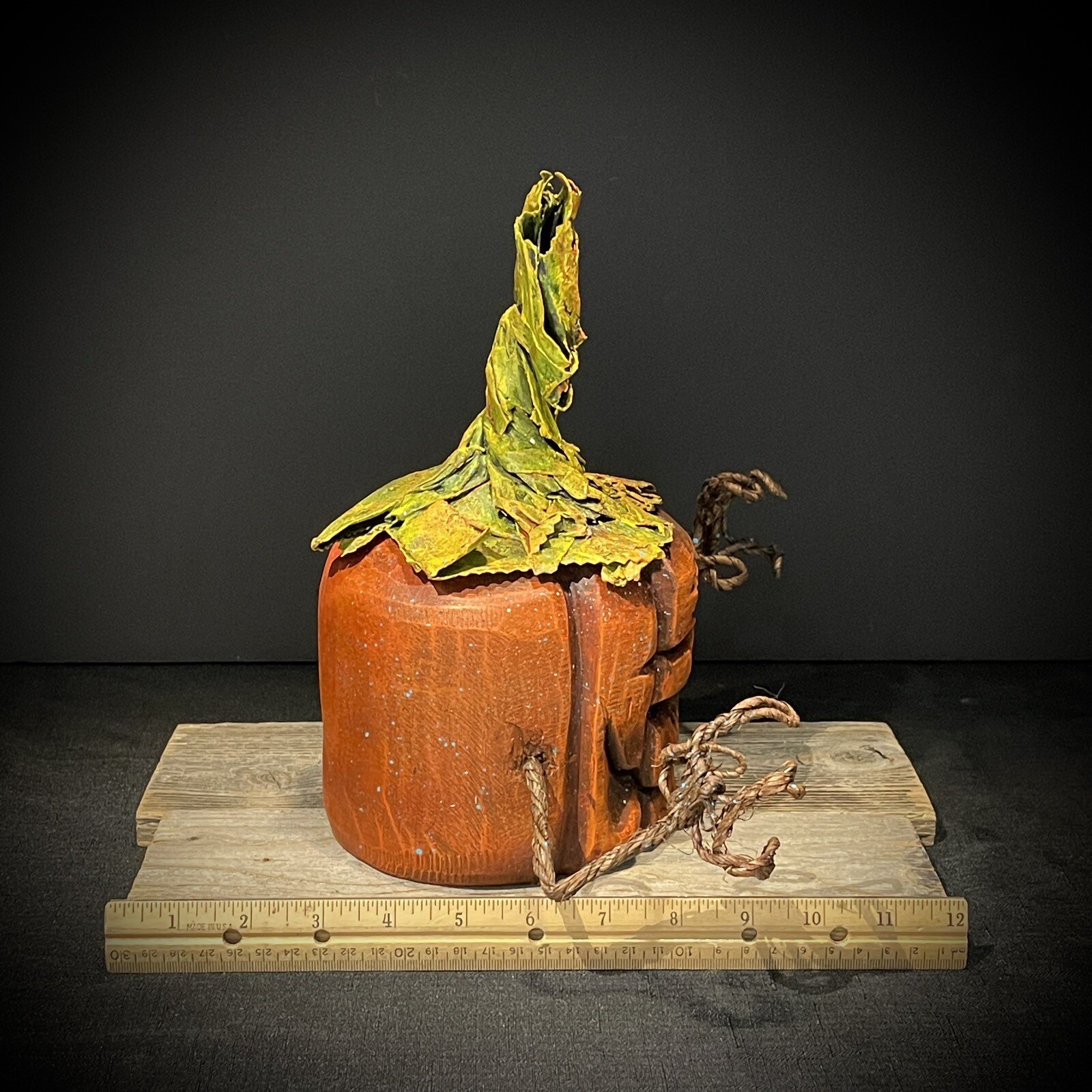 Wood Art Wood Carving Halloween Art Whimsical Halloween Pumpkin - Picture 5 of 10
