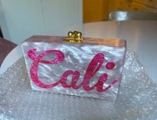 New Edie Parker “Cali” Acrylic clutch